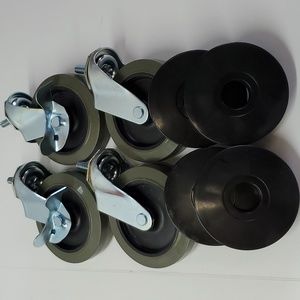 HDX 4 in 4-Piece Swivel Casters with Bumpers